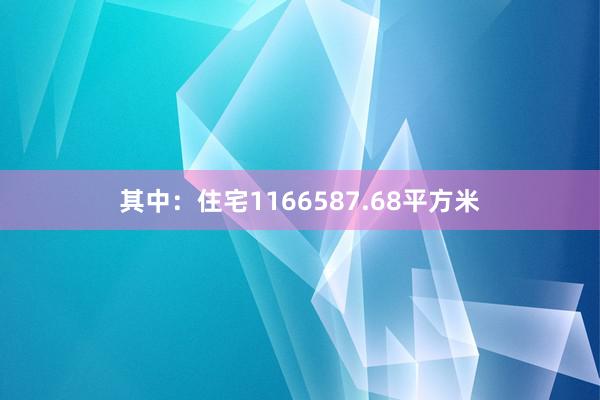 其中：住宅1166587.68平方米