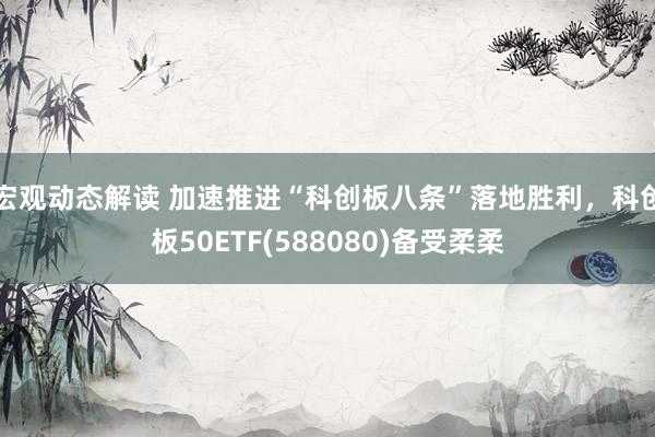 宏观动态解读 加速推进“科创板八条”落地胜利，科创板50ETF(588080)备受柔柔