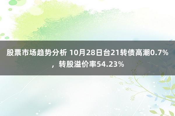 股票市场趋势分析 10月28日台21转债高潮0.7%，转股溢价率54.23%