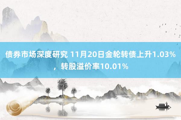 债券市场深度研究 11月20日金轮转债上升1.03%，转股溢价率10.01%