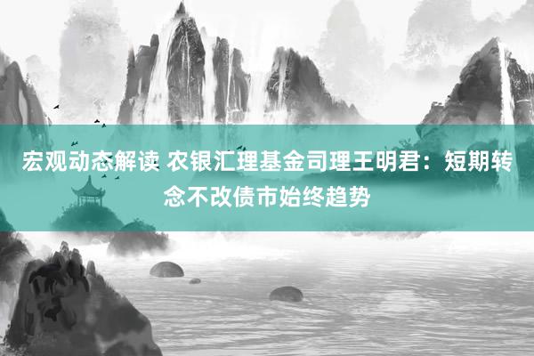 宏观动态解读 农银汇理基金司理王明君：短期转念不改债市始终趋势