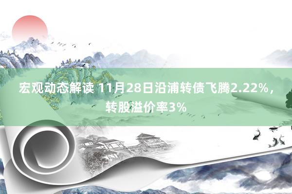 宏观动态解读 11月28日沿浦转债飞腾2.22%，转股溢价率3%