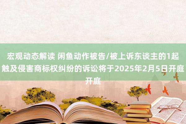 宏观动态解读 闲鱼动作被告/被上诉东谈主的1起触及侵害商标权纠纷的诉讼将于2025年2月5日开庭