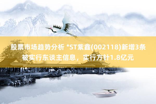 股票市场趋势分析 *ST紫鑫(002118)新增3条被实行东谈主信息，实行方针1.8亿元