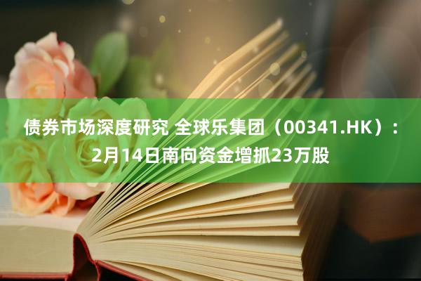 债券市场深度研究 全球乐集团（00341.HK）：2月14日南向资金增抓23万股