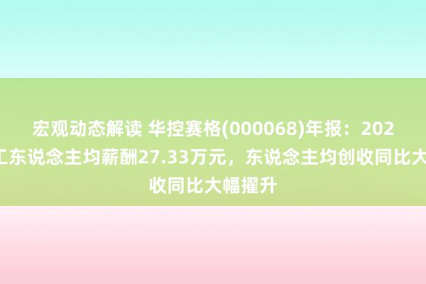 宏观动态解读 华控赛格(000068)年报：2024年职工东说念主均薪酬27.33万元，东说念主均创收同比大幅擢升